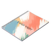 Spiral notebook retro stripe pastel colour notitieboek (Linkerzijde)