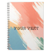 Spiral notebook retro stripe pastel colour notitieboek (Voorkant)