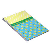 Spiral notebook to Personalize Primroses, Polkas Notitieboek (Rechterzijde)
