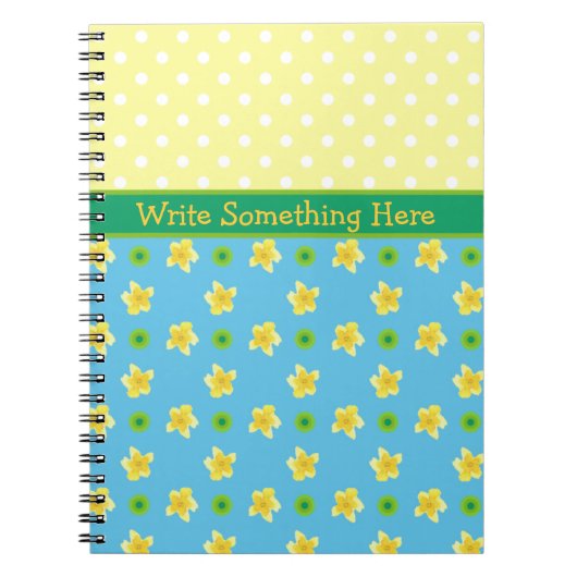 Spiral notebook to Personalize Primroses, Polkas Notitieboek (Voorkant)
