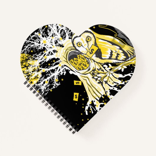 Spiral Notebook – Urban Tree Owl & Wealth Surreal  Notitieboek (Voorkant)