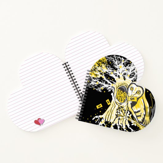 Spiral Notebook – Urban Tree Owl & Wealth Surreal Notitieboek (Binnen)