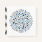 Spiral Notebook w/ Blue Mandala Design Notitieboek (Voorkant)
