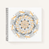 Spiral Notebook w/ Orange Mandala Design Notitieboek (Voorkant)