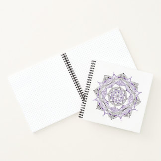 Spiral Notebook w/ Purple Mandala Design Notitieboek