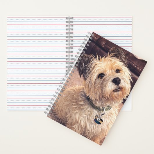 Spiral Notebook Waiting Terrier Dog Notitieboek (Binnen)