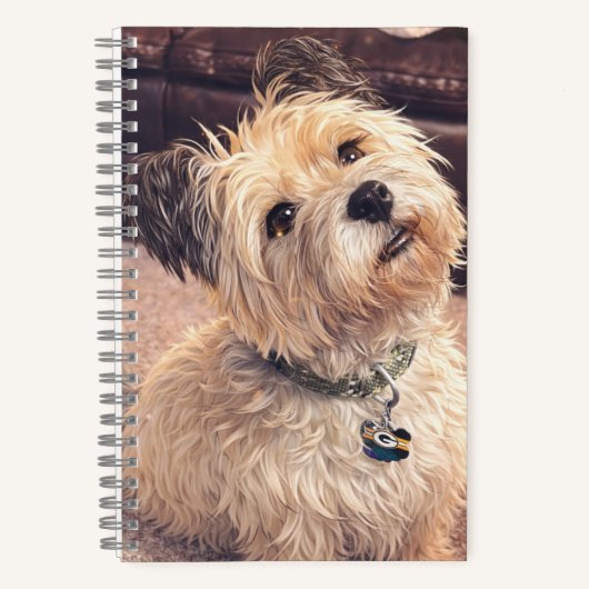 Spiral Notebook Waiting Terrier Dog Notitieboek (Voorkant)