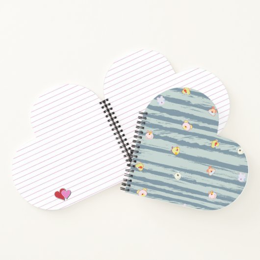 Spiral Notebook – Whimsy Faces Notitieboek (Binnen)