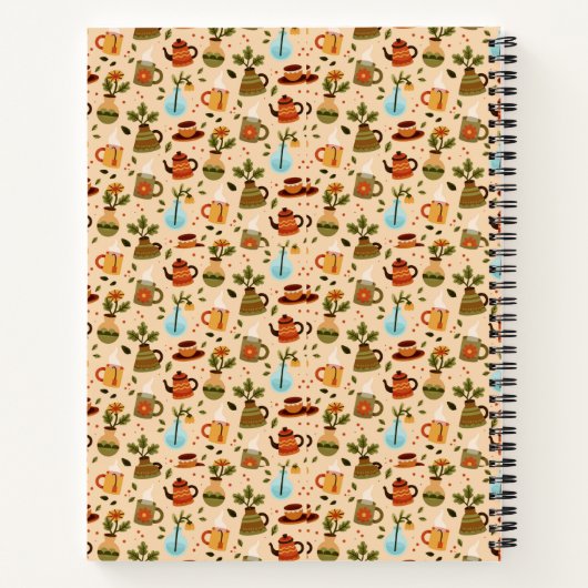 Spiral notebook with a vibrant cover featuring  notitieboek (Achterkant)