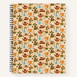 Spiral notebook with a vibrant cover featuring  notitieboek