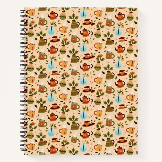 Spiral notebook with a vibrant cover featuring  notitieboek (Voorkant)