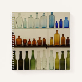 Spiral Notebook with Glass Bottle Design Notitieboek