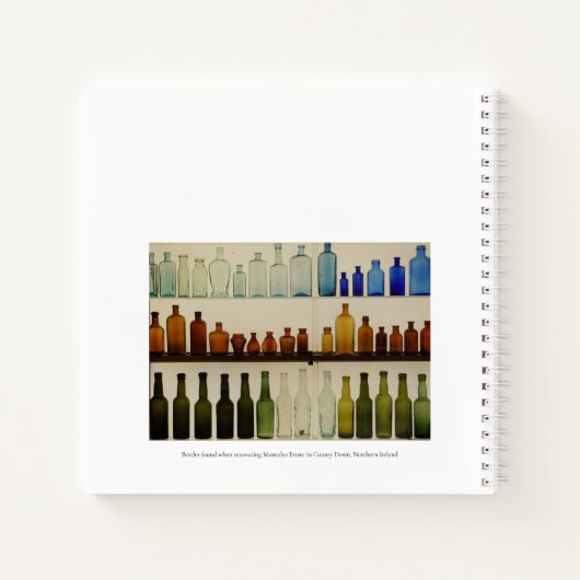 Spiral Notebook with Glass Bottle Design Notitieboek (Achterkant)