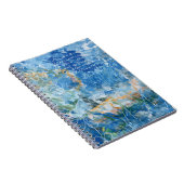 Spiral Notebook with mixed media artwork in blues. Notitieboek (Rechterzijde)