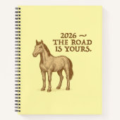 Spiral Notebook with motivational text and horse Notitieboek (Voorkant)