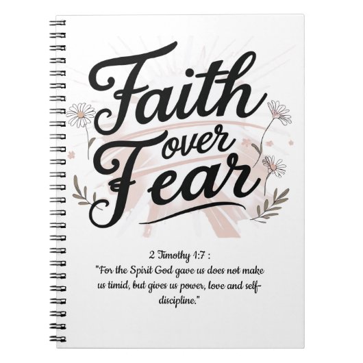 Spiral Notebook with Psalm 56:3-4 Bible Verse Notitieboek (Voorkant)