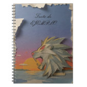 Spiral Notebook with Roaring Lion Design Papercut Notitieboek (Voorkant)