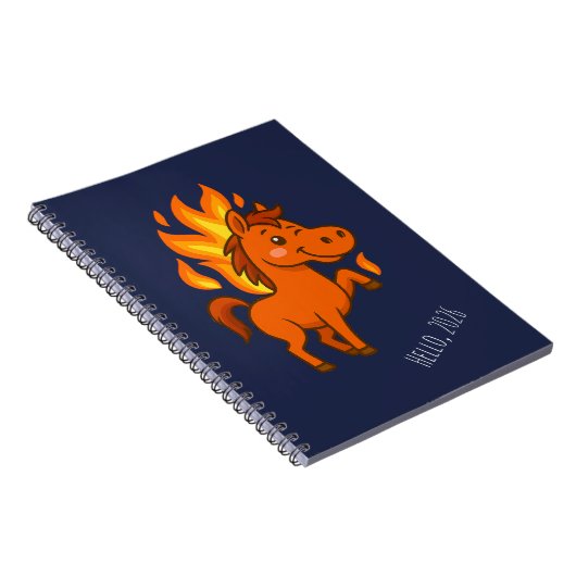 Spiral Notebooks with a red horse Notitieboek (Rechterzijde)