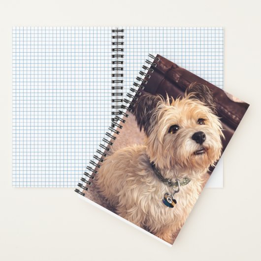 Spiral Notepad Cute Waiting Terrier Dog  Notitieboek (Binnen)