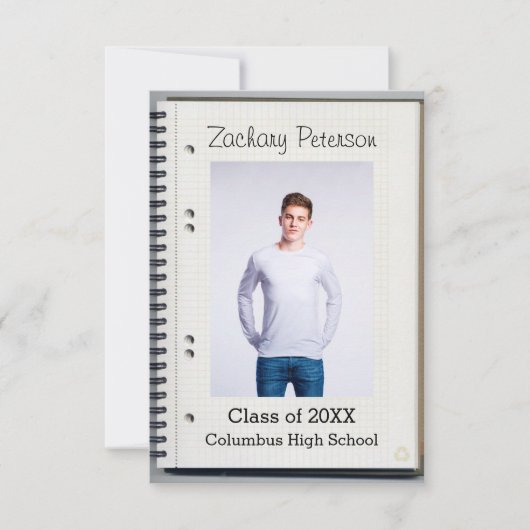 Spiral Notitieboek - 3x5 Afstuderen aankondiging (Voorkant)