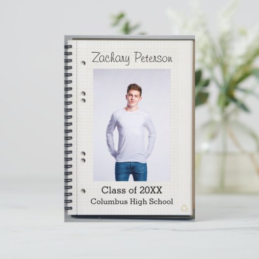 Spiral Notitieboek - 3x5 Afstuderen aankondiging (Staand voorkant)