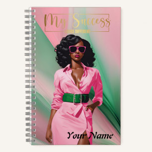 Spiral Notitieboek A5 Roze en Groen Abstract