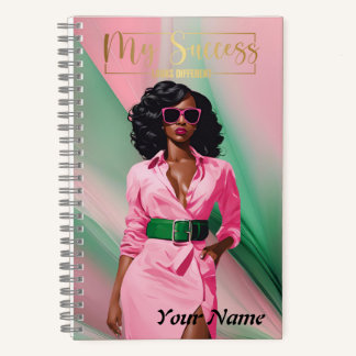 Spiral Notitieboek A5 Roze en Groen Abstract