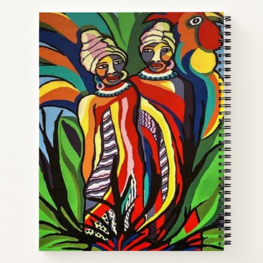 Spiral Notitieboek African Women Parrot (Achterkant)