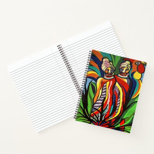 Spiral Notitieboek African Women Parrot (Binnen)