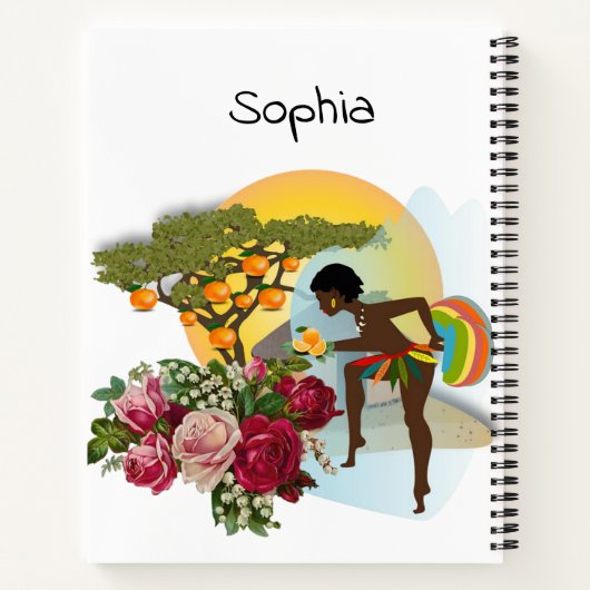 Spiral Notitieboek Afrikaanse Rozen Floral (Achterkant)