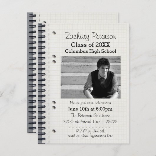 Spiral Notitieboek - Afstuderen Aankondiging Brief (Voorkant / Achterkant)