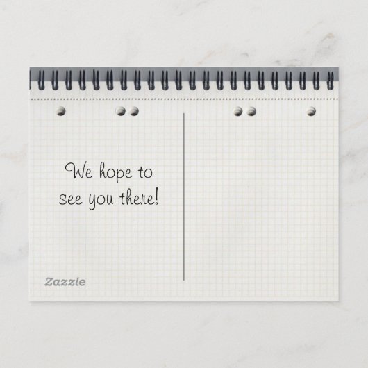 Spiral Notitieboek - Afstuderen Aankondiging Brief (Achterkant)