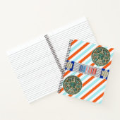 Spiral Notitieboek Aztec Oranje Blauwe Stripe Stri (Binnen)