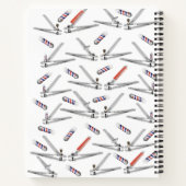 Spiral Notitieboek Barber Pole Nail Clippers (Achterkant)