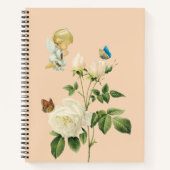 Spiral Notitieboek Beige Angel Floral Butterfly (Voorkant)