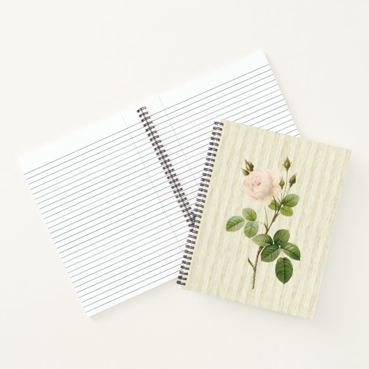 Spiral Notitieboek Beige Roos Floral (Binnen)