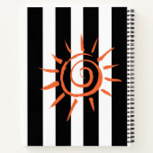 Spiral Notitieboek Black White Stripe Star (Achterkant)