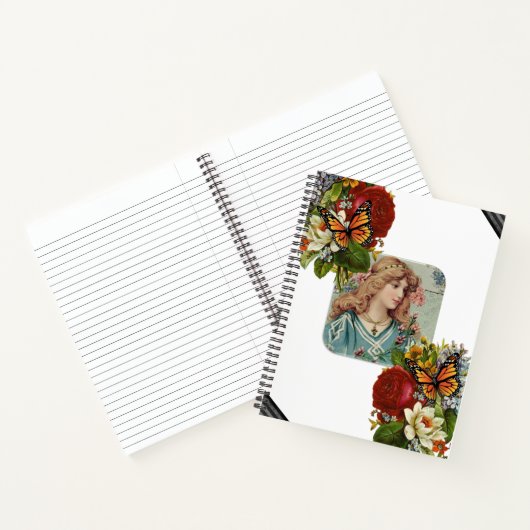 Spiral Notitieboek Butterfly Victoriaans Vrouw Flo (Binnen)
