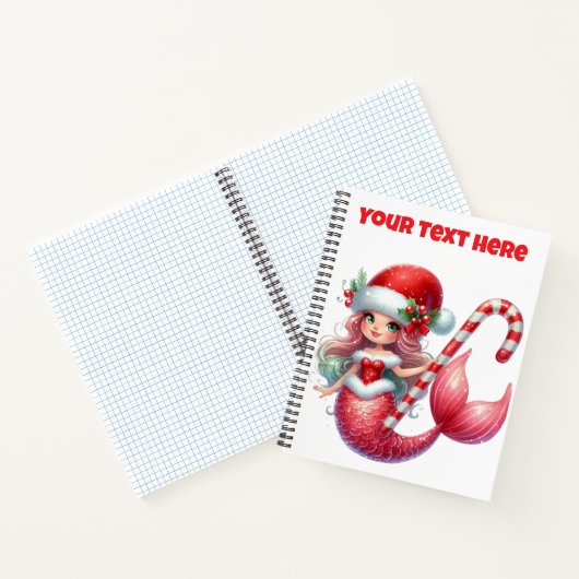 Spiral Notitieboek-Christmas Mermaid Journal Notitieboek (Binnen)