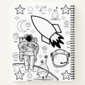 Spiral Notitieboek Coloring Astronaut (Achterkant)