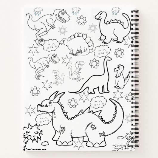 Spiral Notitieboek Coloring Dinosaur (Achterkant)