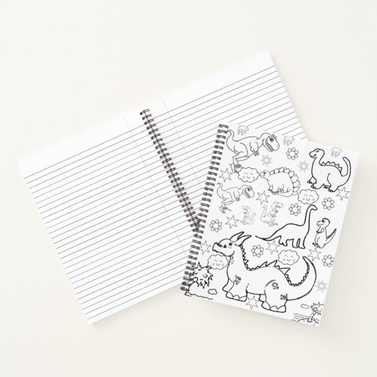 Spiral Notitieboek Coloring Dinosaur (Binnen)