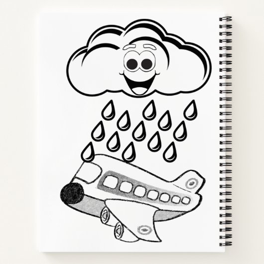 Spiral Notitieboek Colour Clouds Airplane (Achterkant)