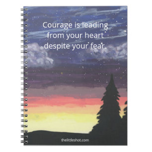 Spiral Notitieboek - Courage quote, Little Shot