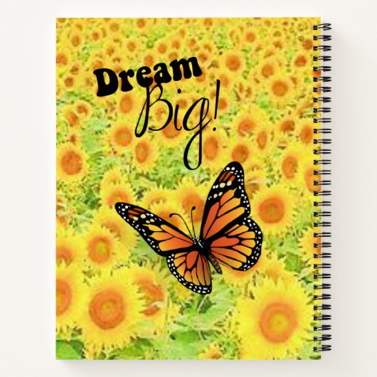 Spiral Notitieboek Dream Big Butterfly (Achterkant)
