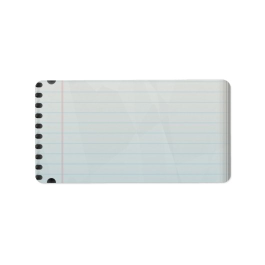 Spiral Notitieboek, gelinkt papier Etiket (Voorkant)