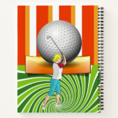 Spiral Notitieboek Golfer Golf Balls Stripe (Achterkant)
