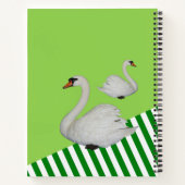 Spiral Notitieboek Green Stripe Swan (Achterkant)