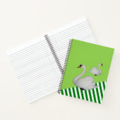 Spiral Notitieboek Green Stripe Swan (Binnen)