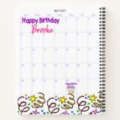 Spiral Notitieboek Happy Birthday Agenda (Achterkant)